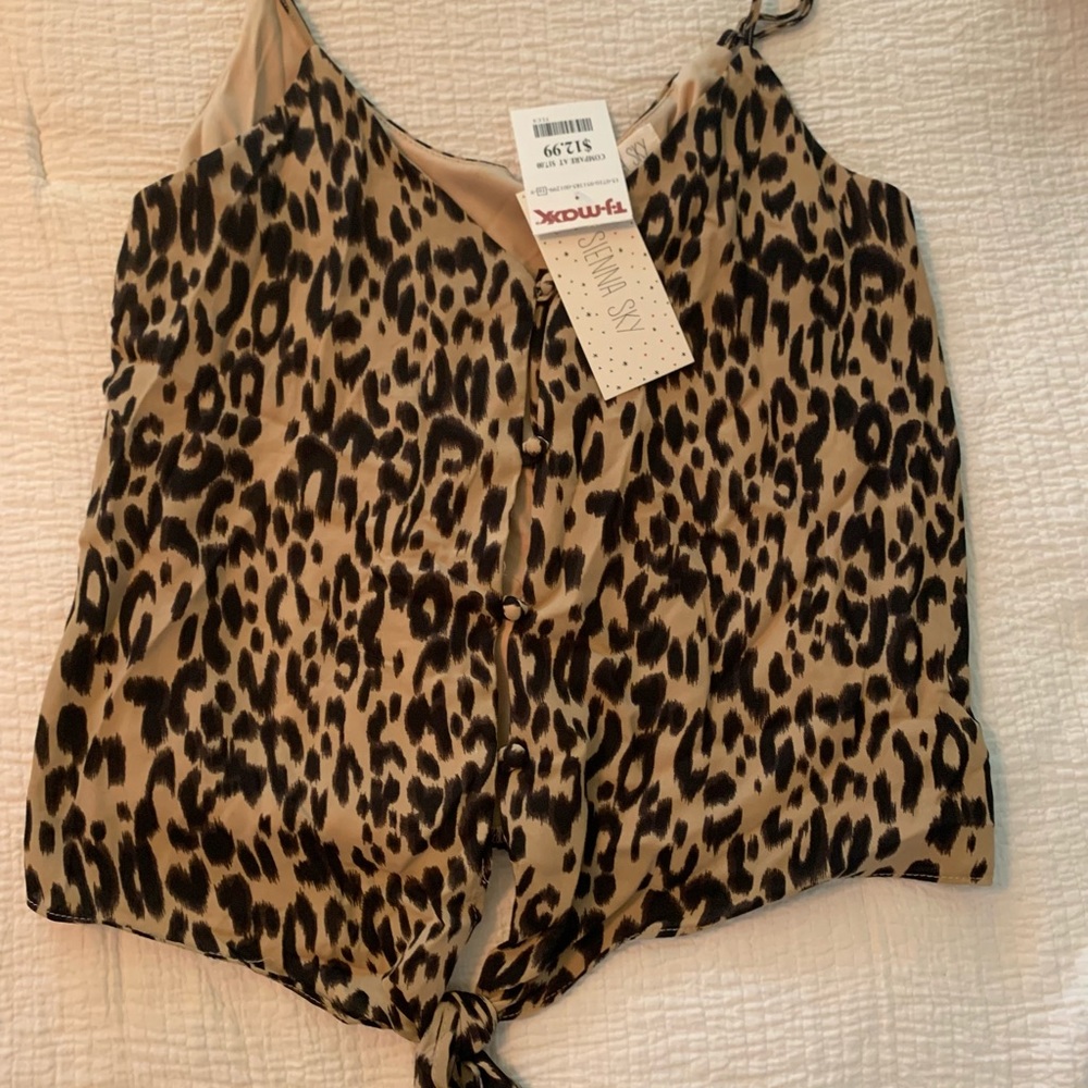 NWT- XS Cheetah crop top from TJ Maxx
